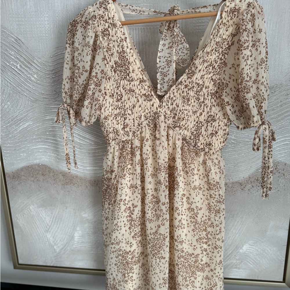 Sienna Sky Cream Puff Sleeve Sundress